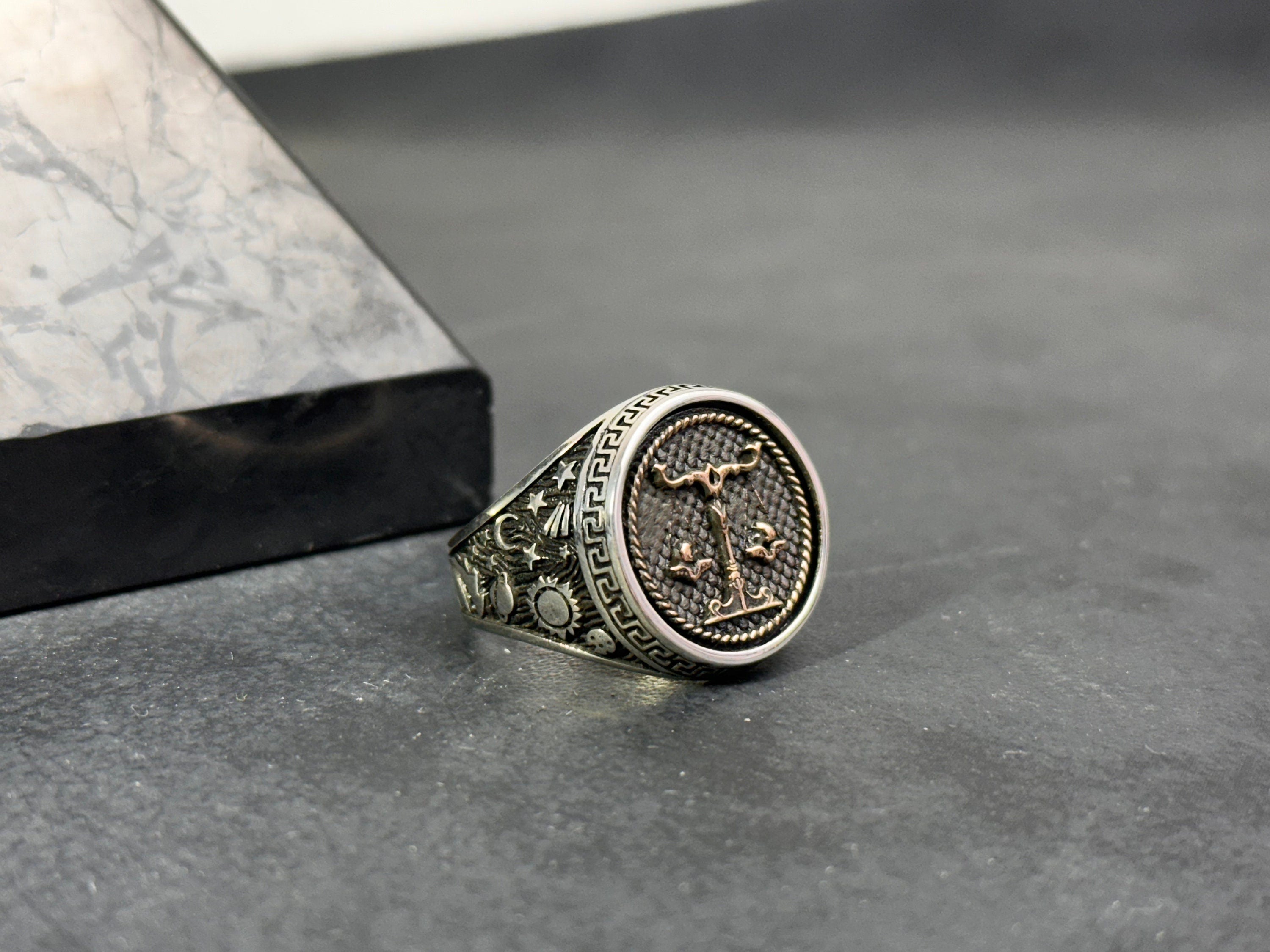Libra Ring: Sterling Silver Astrology Jewelry (Zodiac Sign, Dainty)