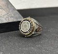Engraved Solomon Seal Ring - Sterling Silver Handmade Men's Jewelry