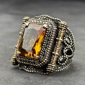Sultanit Ring: Color-Change Gemstone - Handmade Sterling Silver