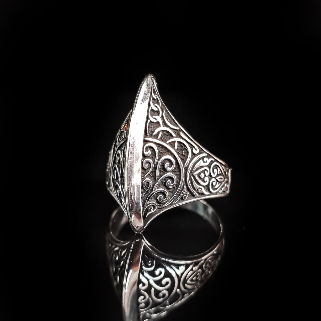 Ouroboros Sterling Silver Ring, Men's Gothic Eternity Style (Handmade)