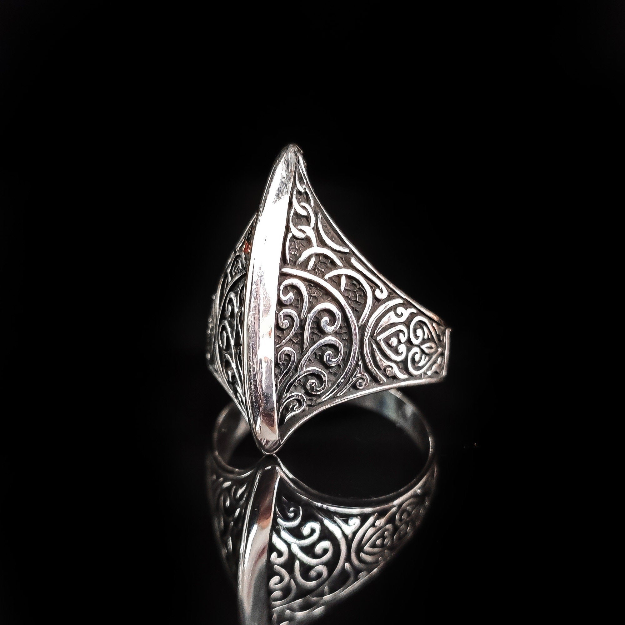 Ouroboros Sterling Silver Ring, Men's Gothic Eternity Style (Handmade)