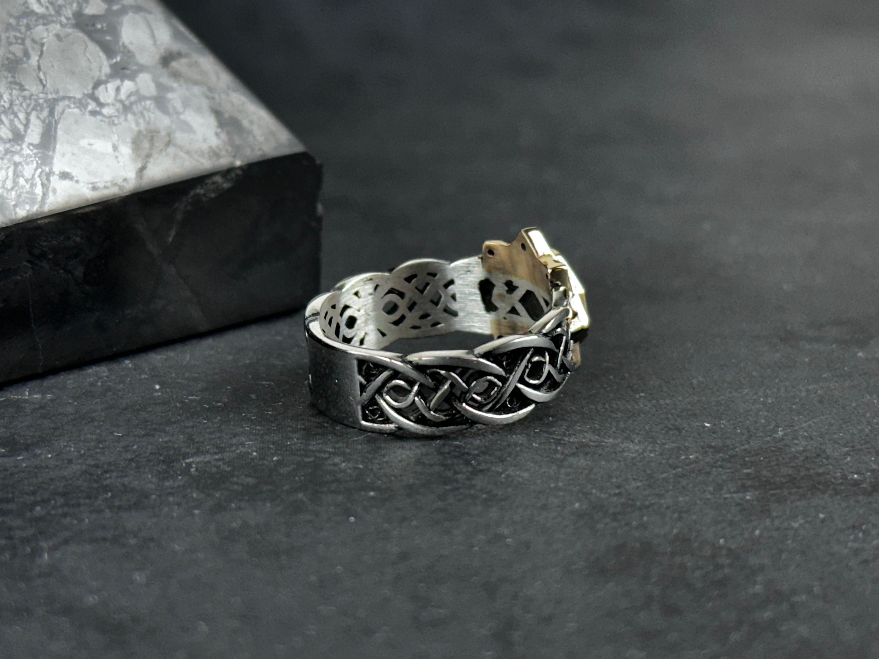 Solomon King Ring: Sterling Silver Minimalist Design - Adjustable Fit