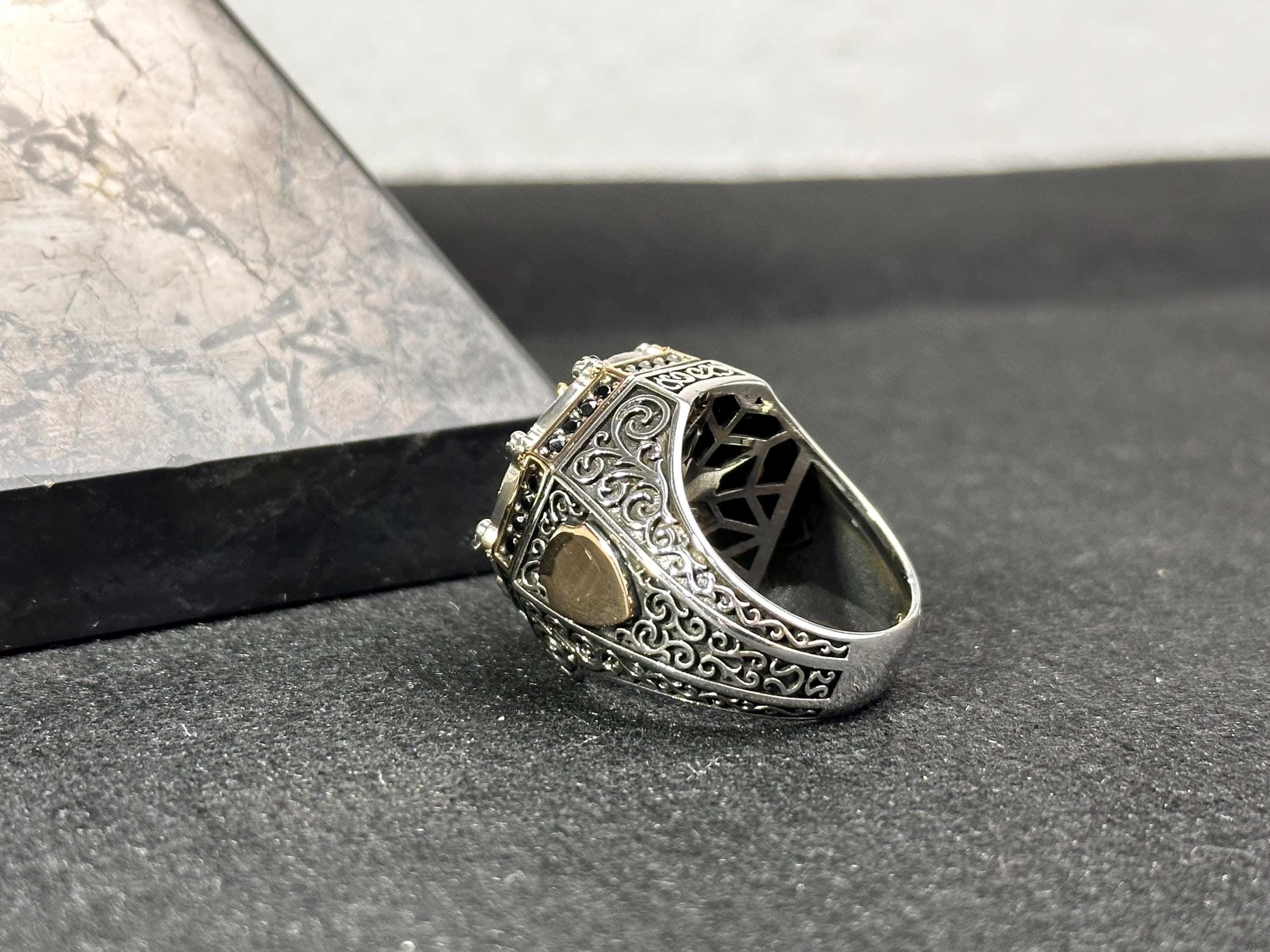 Wolf Signet Ring: Men's Sterling Silver Statement (Handmade)