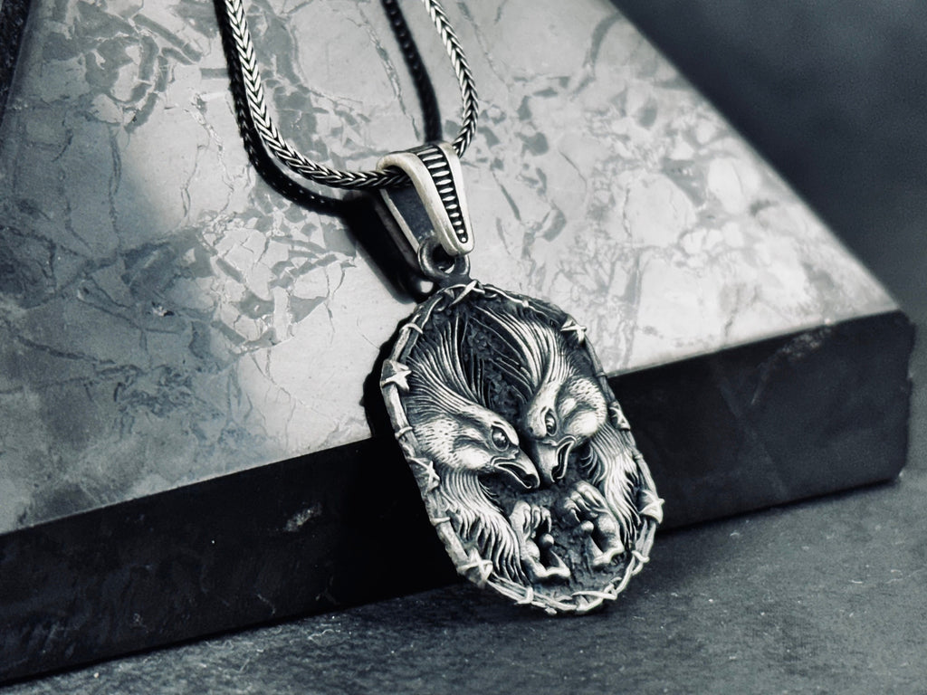 Phoenix Pendant Necklace: Sterling Silver - Rebirth Symbol