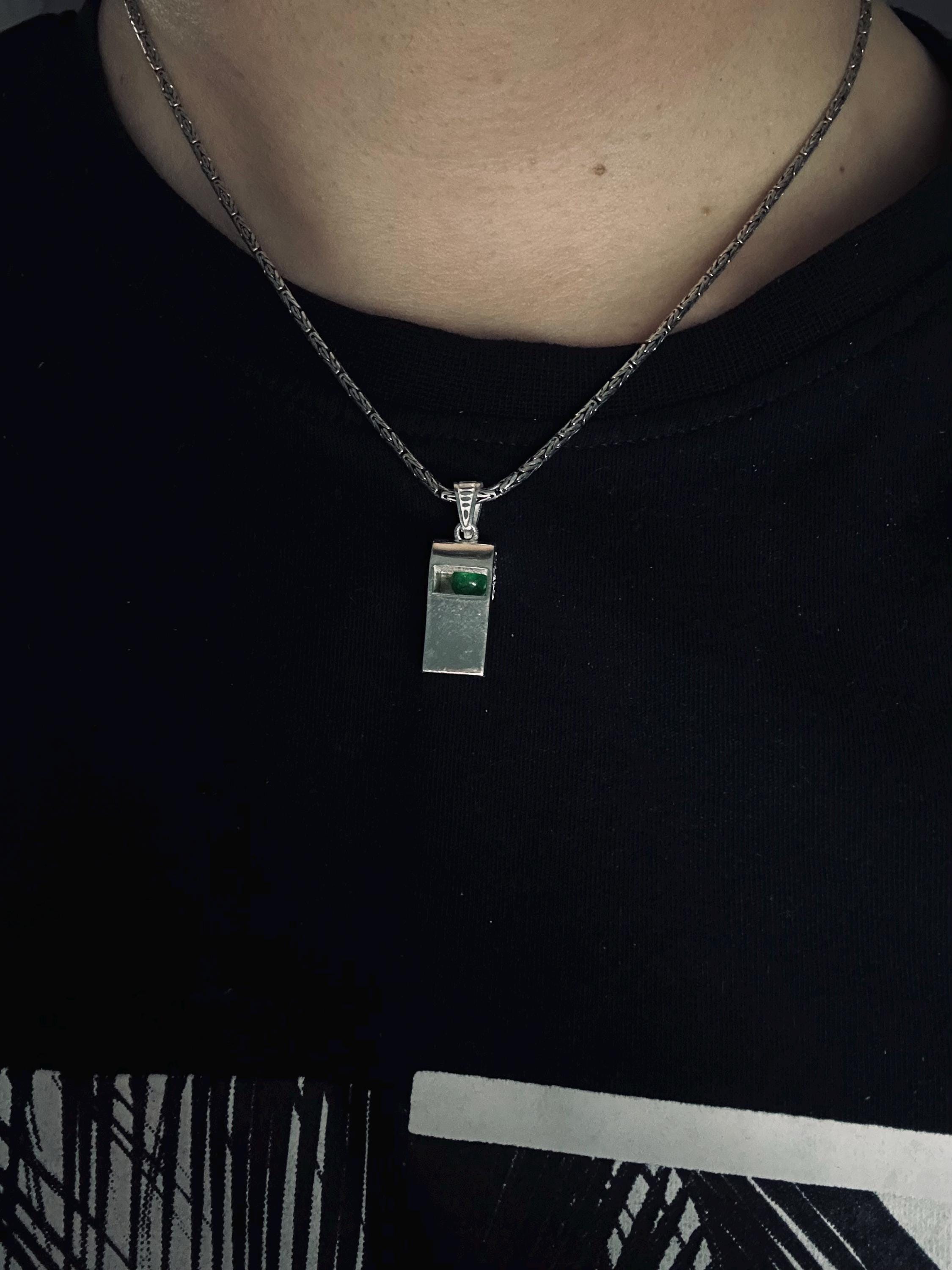 Sterling Silver Whistle Necklace: Dainty Coach Pendant
