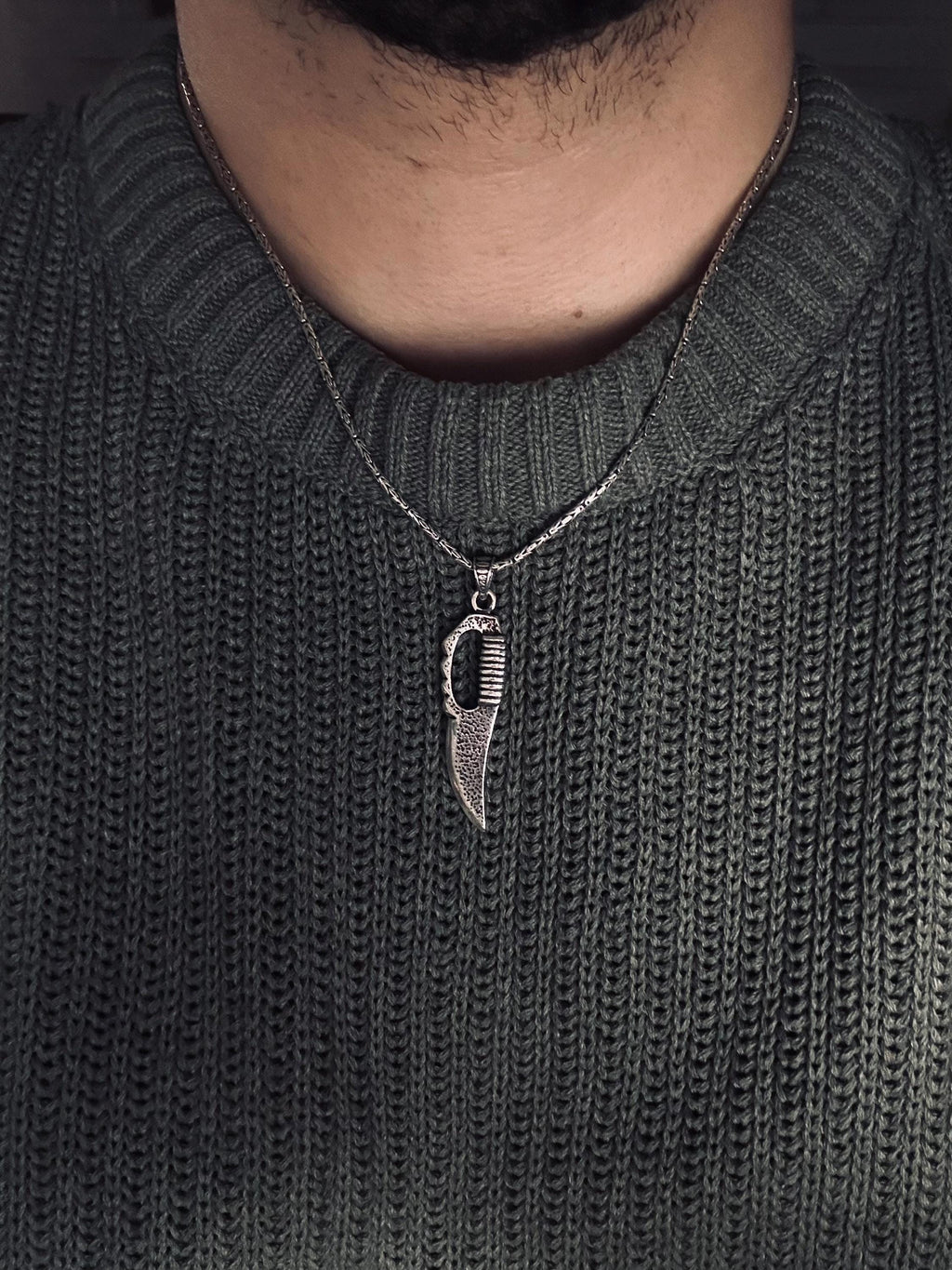Knife Necklace: Silver Dagger Pendant - Inspired by Elden Ring