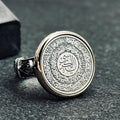 Sterling Silver Ring: Arabic Calligraphy Design - Handmade Unisex Jewelry