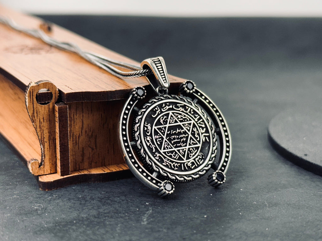Solomon Seal Necklace, Sterling Silver Star of David (Pendant with Chain)