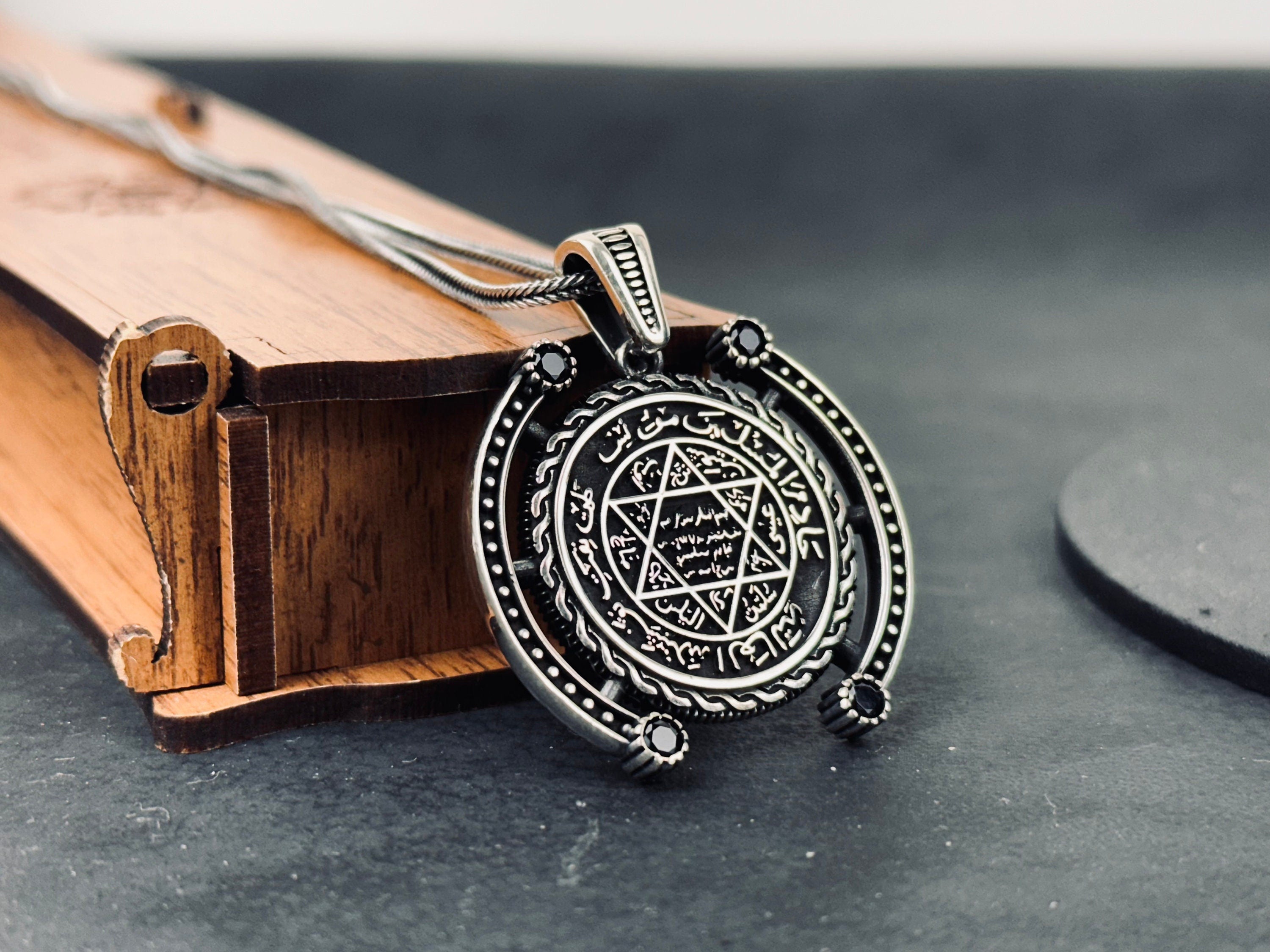 Solomon Seal Necklace, Sterling Silver Star of David (Pendant with Chain)