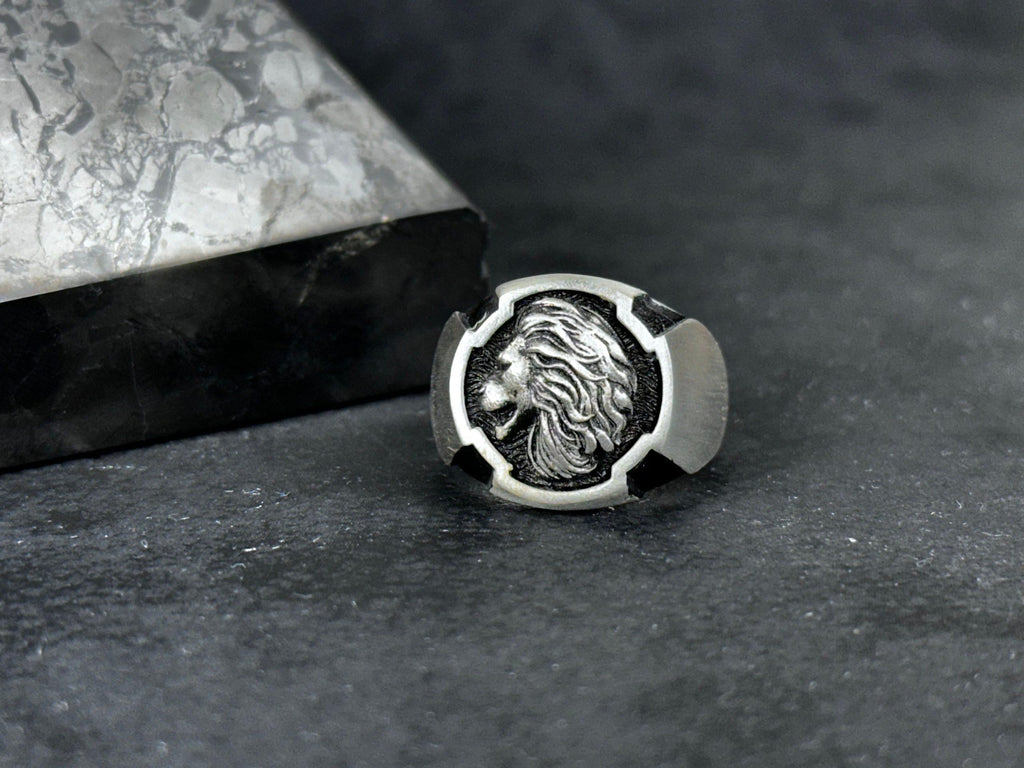 Leo Zodiac Ring - Handmade Sterling Silver Men's Accessory