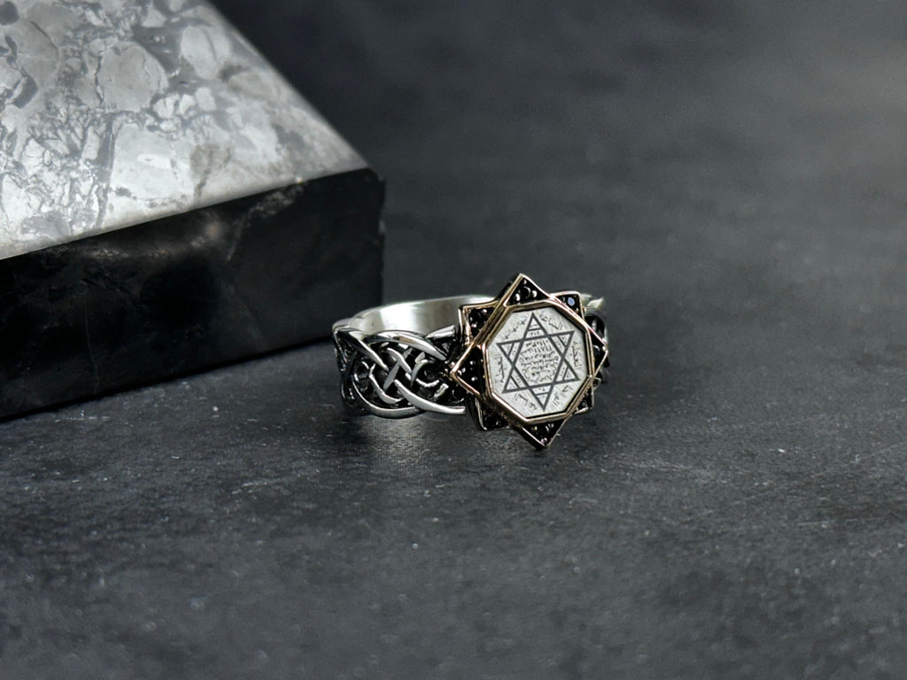 Solomon King Ring: Sterling Silver Minimalist Design - Adjustable Fit