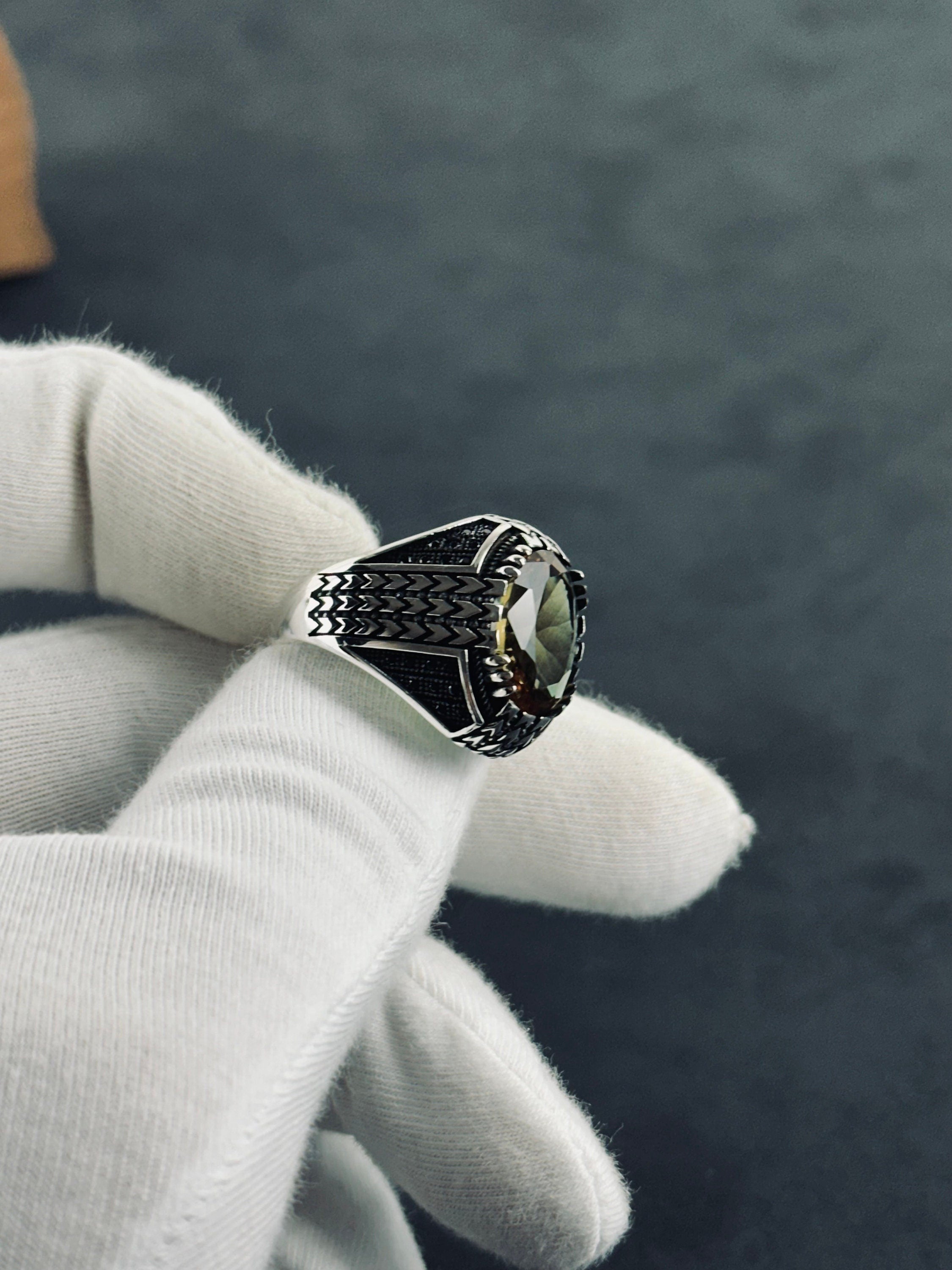 Diaspore Gemstone Ring, Sterling Silver, Color-Shift Sultanit (Handmade)