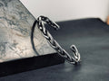 Sterling Silver Cuff Bracelet: Braided Design - Handmade for Men