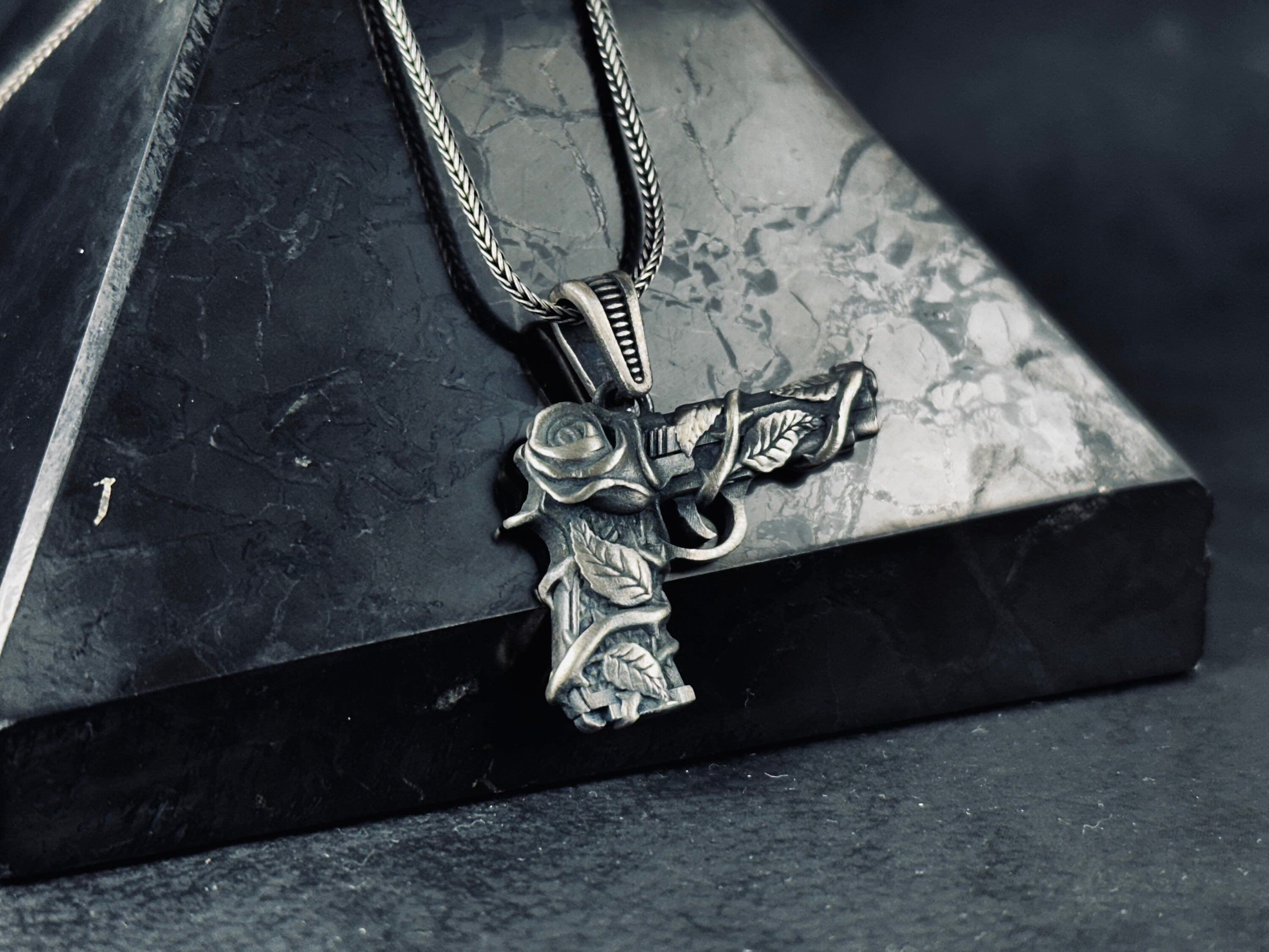 Silver Gun Charm Necklace - Stylish Pendant for Everyday Wear
