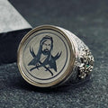 Zulfiqar Sword Ring, Sterling Silver Hazrat Ali (Men's Statement Band)