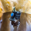 Eagle Head Ring: Turquoise and Sterling Silver (Men's Statement)