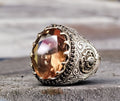 Sterling Silver Ring: Sultanit Gemstone - Handmade Abstract Style