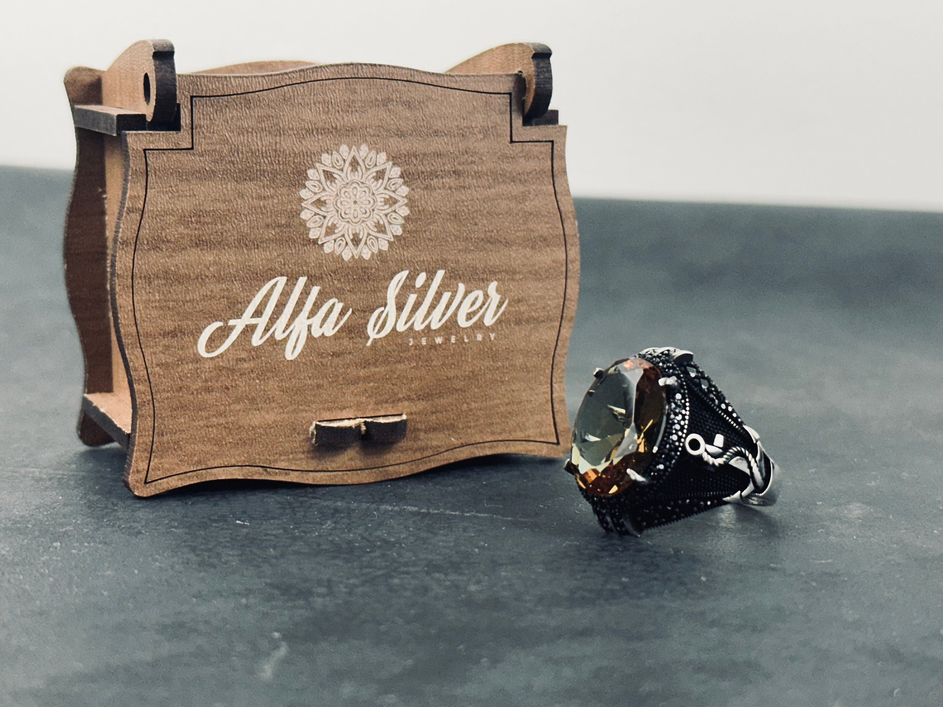 Color-Change Sultanit Ring - Sterling Silver with Anchor Detail
