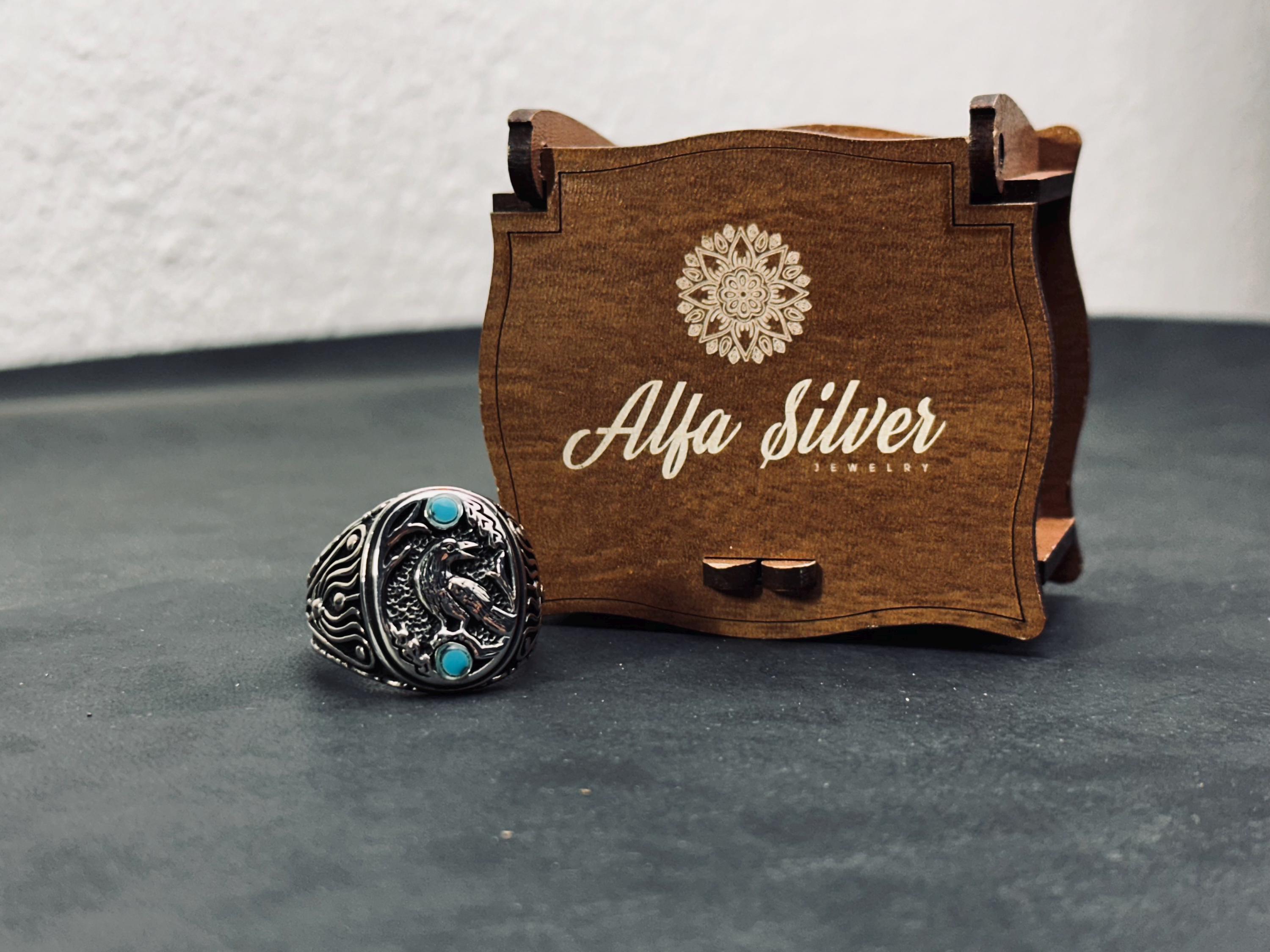 Raven Ring: Sterling Silver Tree of Life (Hand Cast, 925)