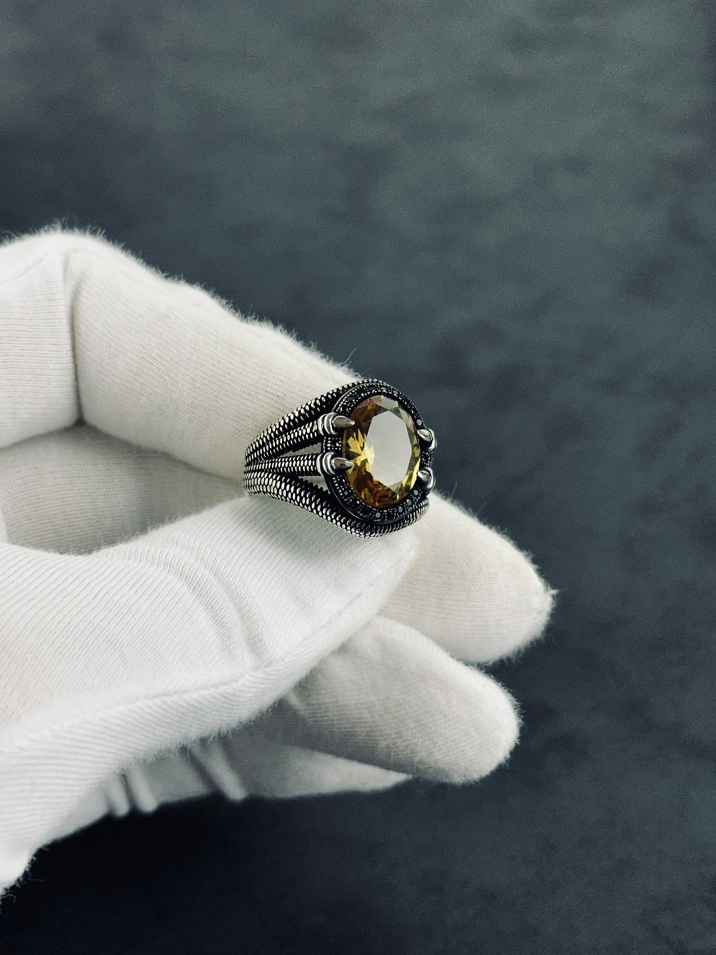 Claw Diaspore Ring: Handmade Sterling Silver with Sultanit Gemstone