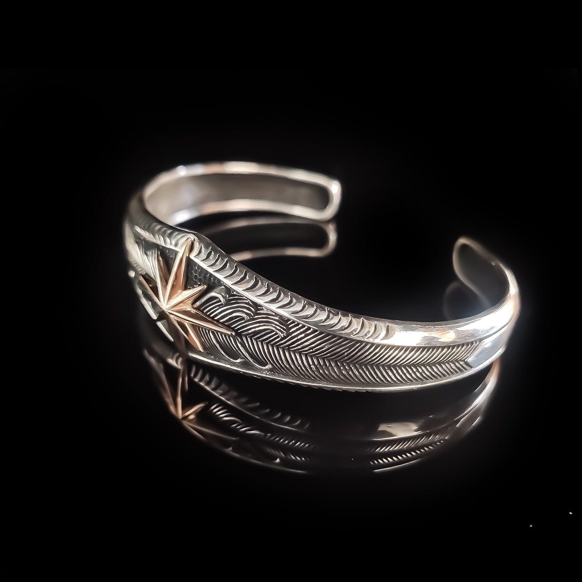 Compass Bracelet: Sterling Silver Handmade - Men's Jewelry