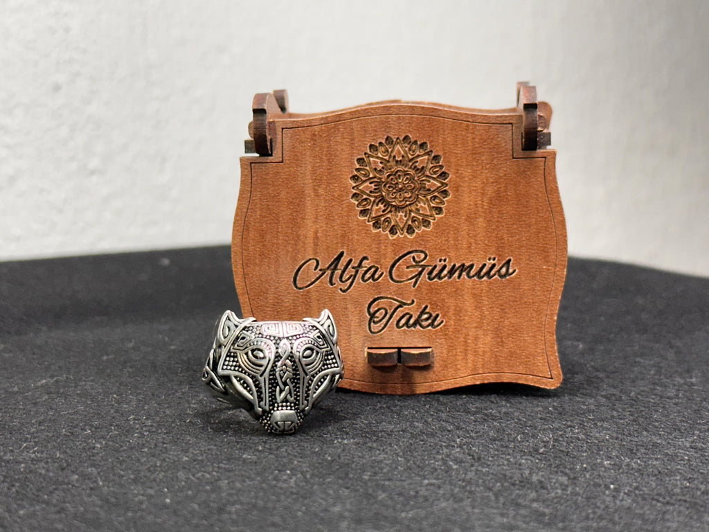 Viking Fenrir Ring: Nordic Wolf Jewelry (Sterling Silver, Handmade)
