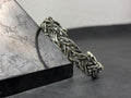 Mens Chunky Silver Bangle, Bold Handmade Bracelet (Sterling Cuff)