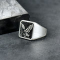 Sterling Silver Eagle Ring: Handmade Men's Statement Accessory