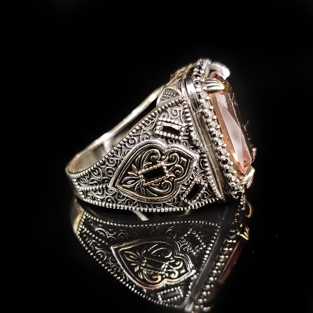 Sultanite Gemstone Ring, Sterling Silver, Mystic Color Change (Men's Size)