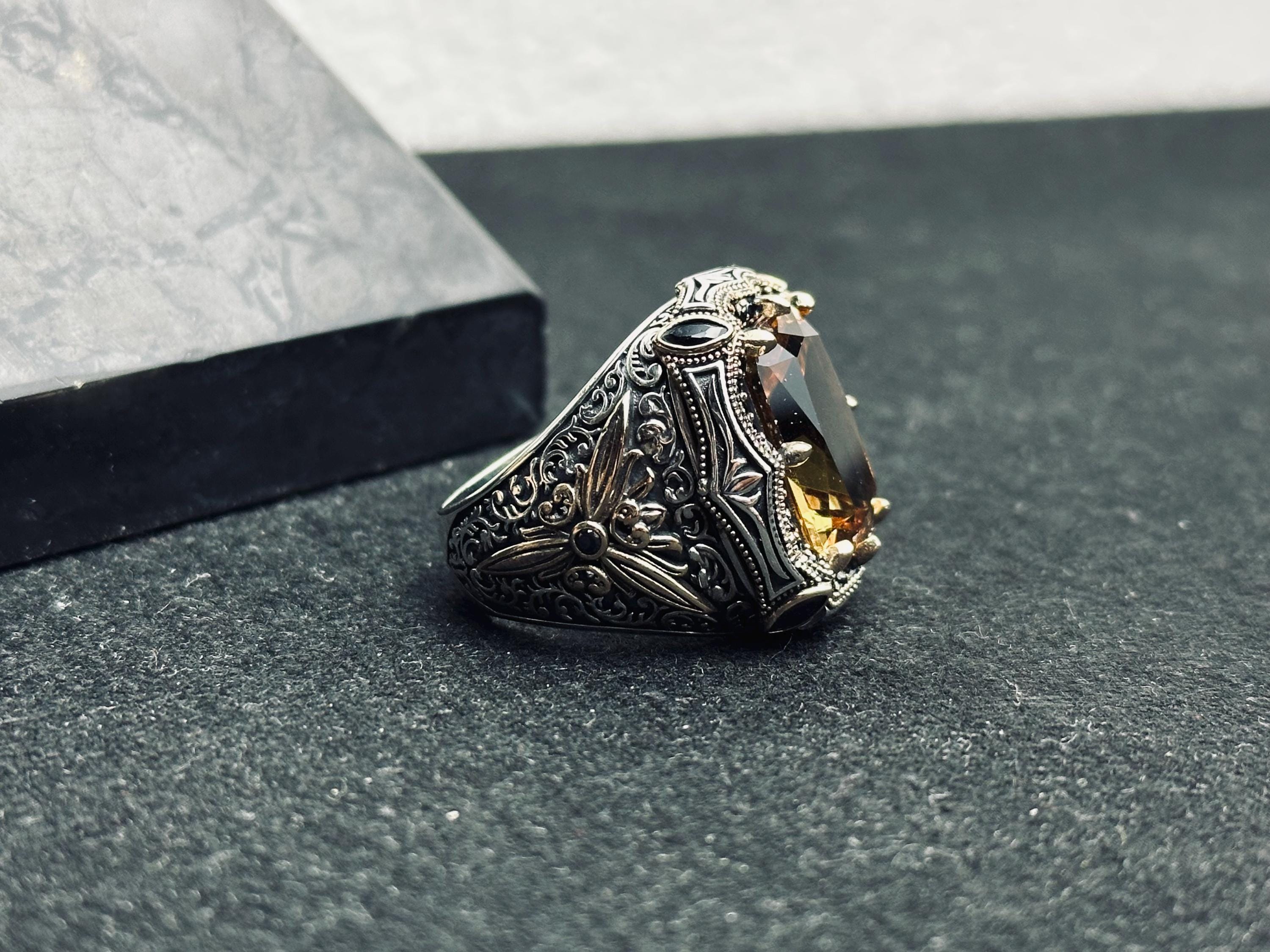 Sterling Silver Sultanite Ring: Rare Color-Shift Gem (Square Cut)