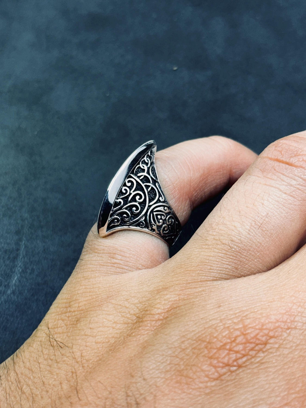 Thumb Ring: Sterling Silver Ouroboros - Greek Myth Inspired