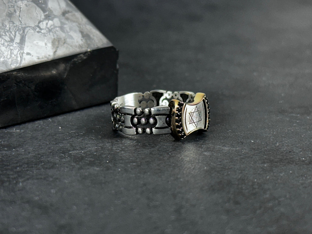 Solomon King Ring: Minimalist Sterling Silver - Handmade Modern Style