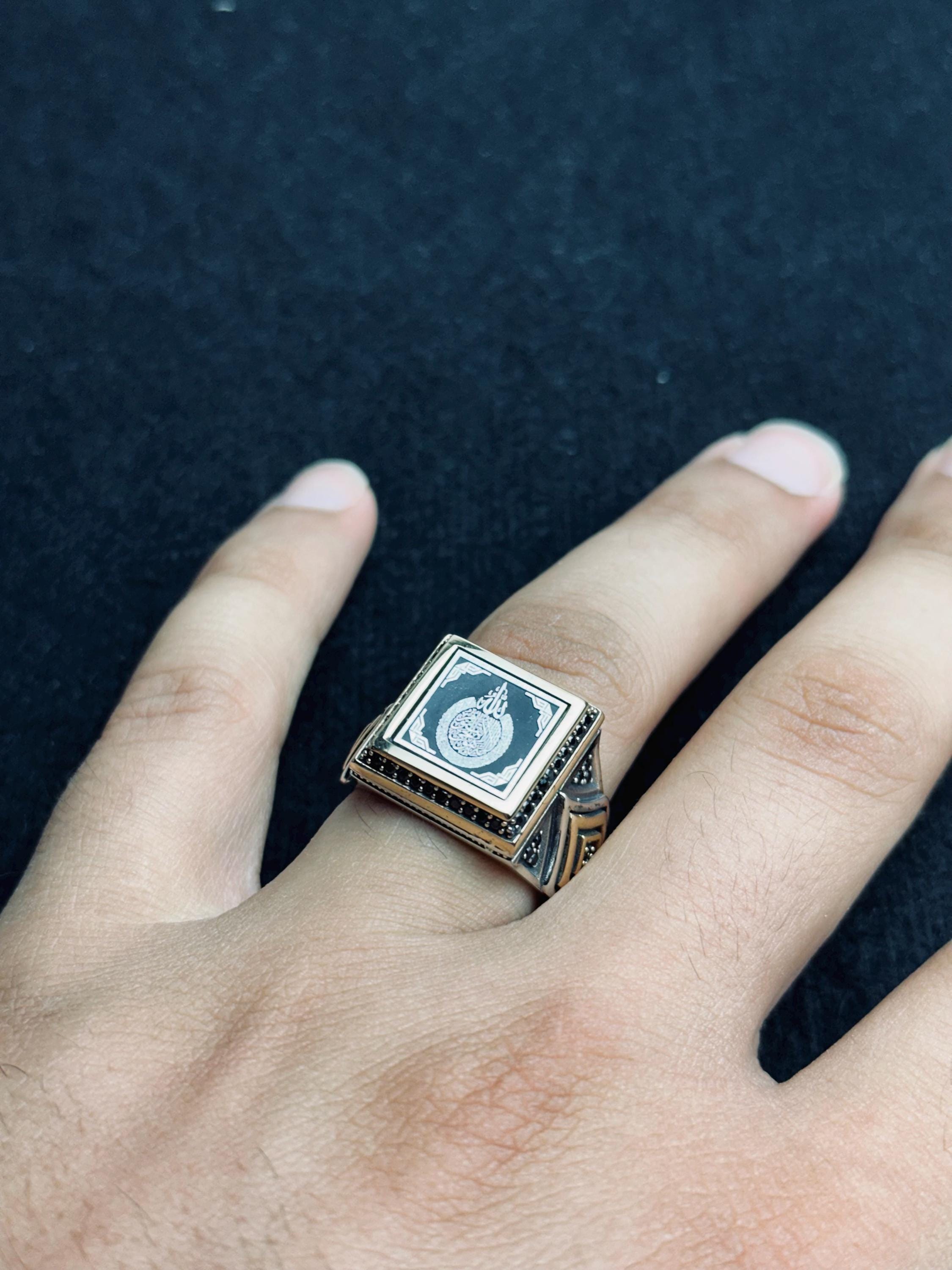 Arabic Calligraphy Ring - Minimal Handmade Sterling Silver Jewelry