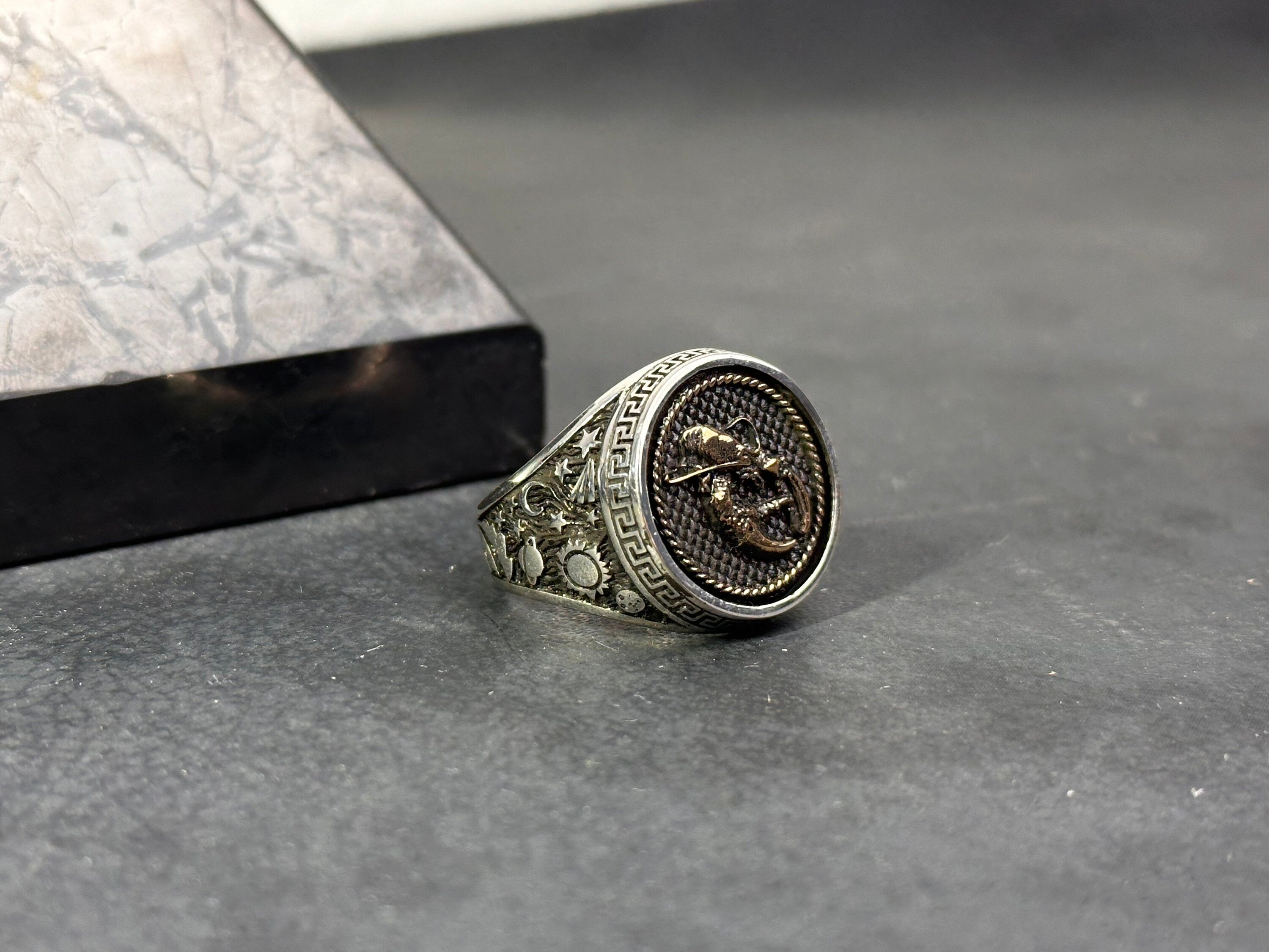 Cancer Zodiac Ring - Dainty Sterling Silver Astrology Band