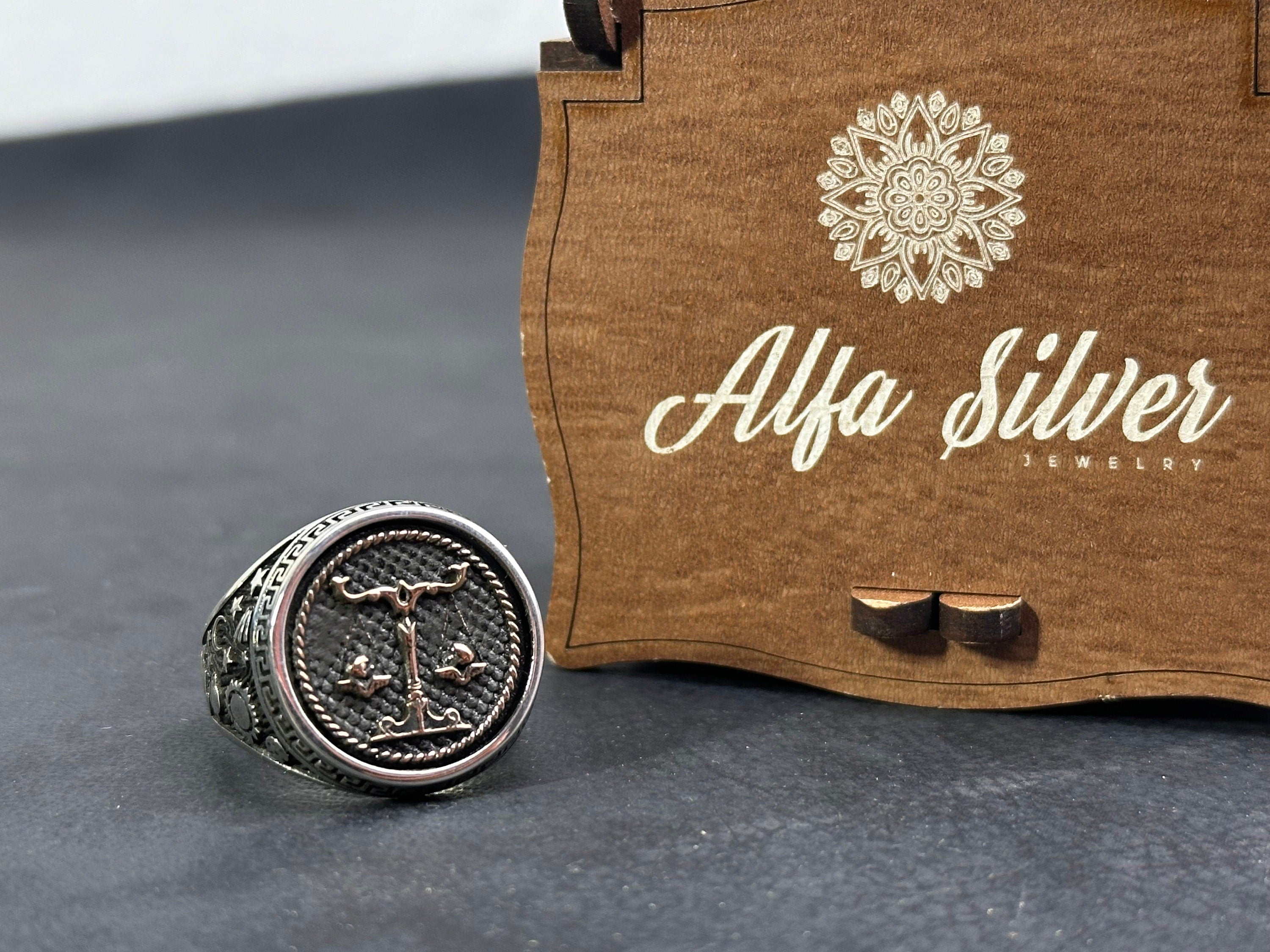 Libra Ring: Sterling Silver Astrology Jewelry (Zodiac Sign, Dainty)