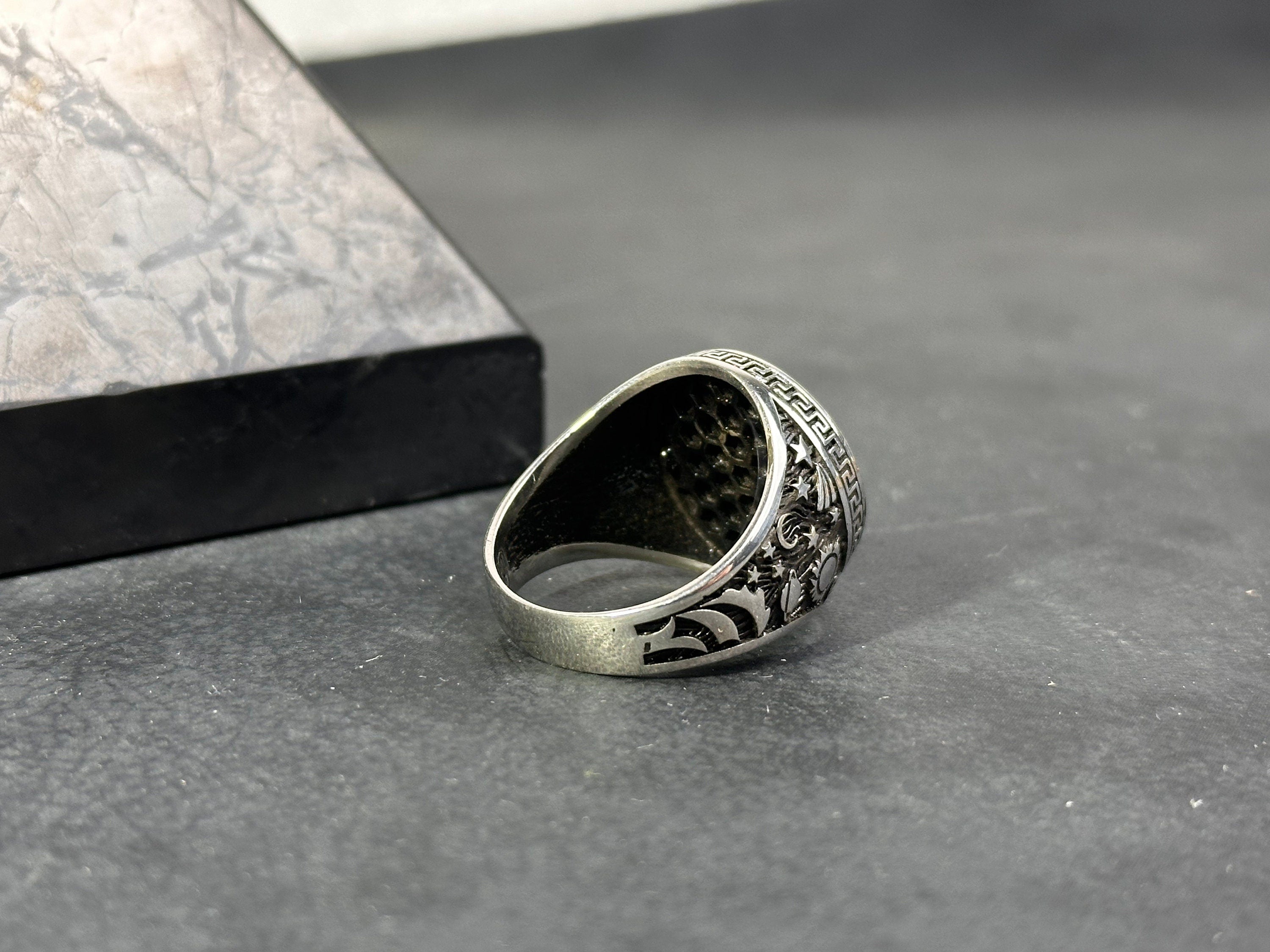 Cancer Zodiac Ring - Dainty Sterling Silver Astrology Band