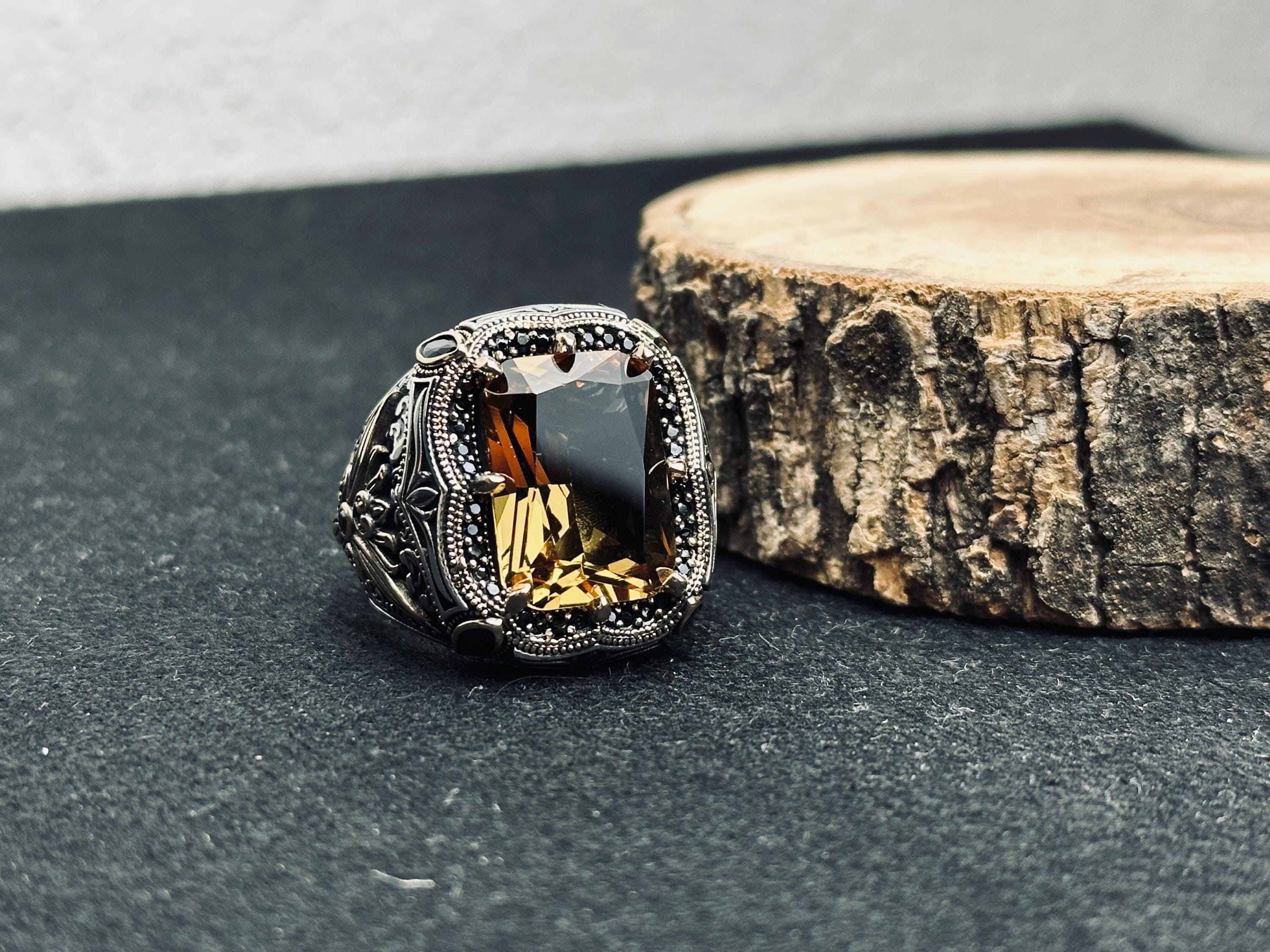 Sterling Silver Sultanite Ring: Rare Color-Shift Gem (Square Cut)
