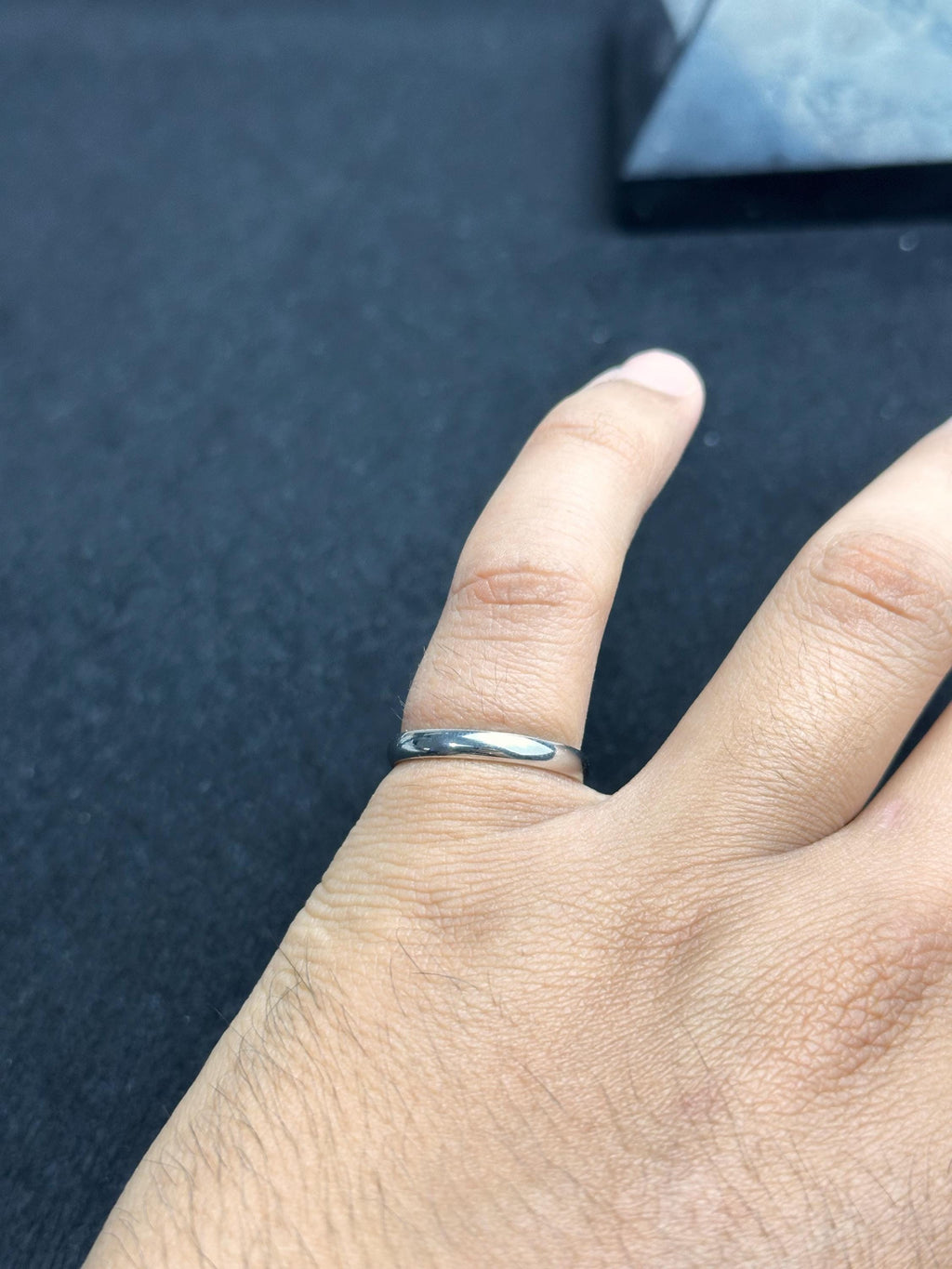 Minimalist Sterling Silver Wedding Ring: Flat Band Promise Ring