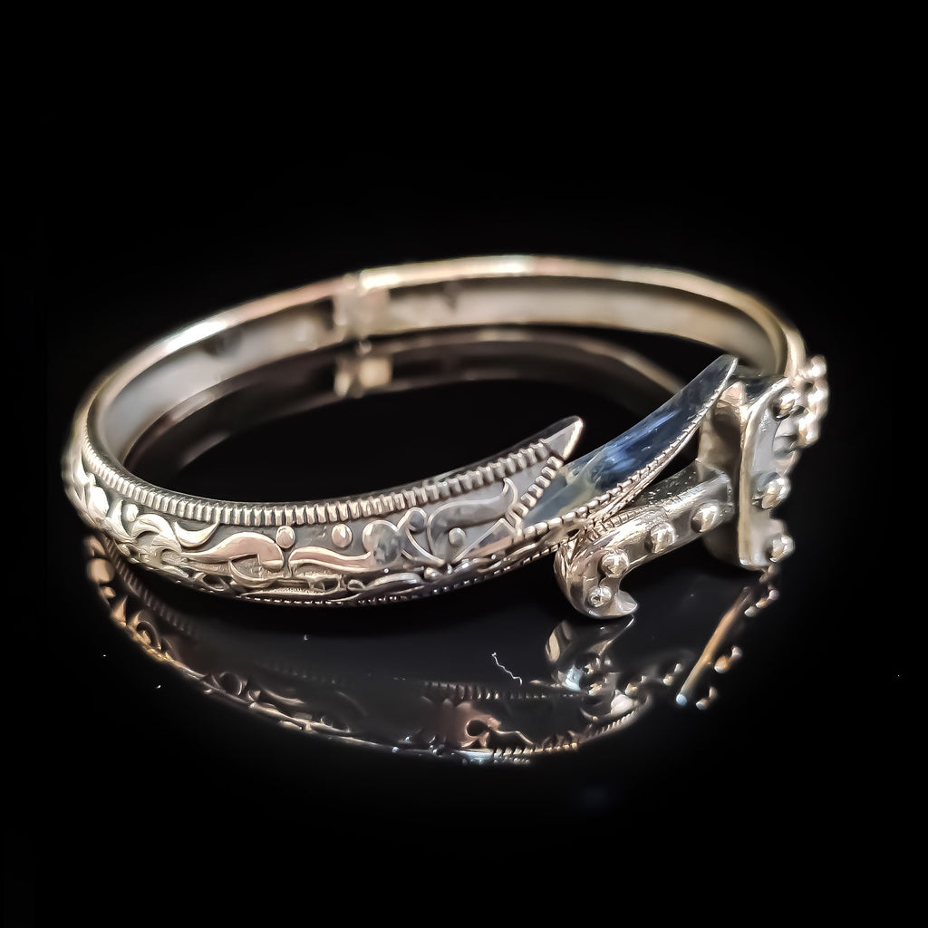 Sword Bracelet: Sterling Silver Handmade - Warrior Cuff Design