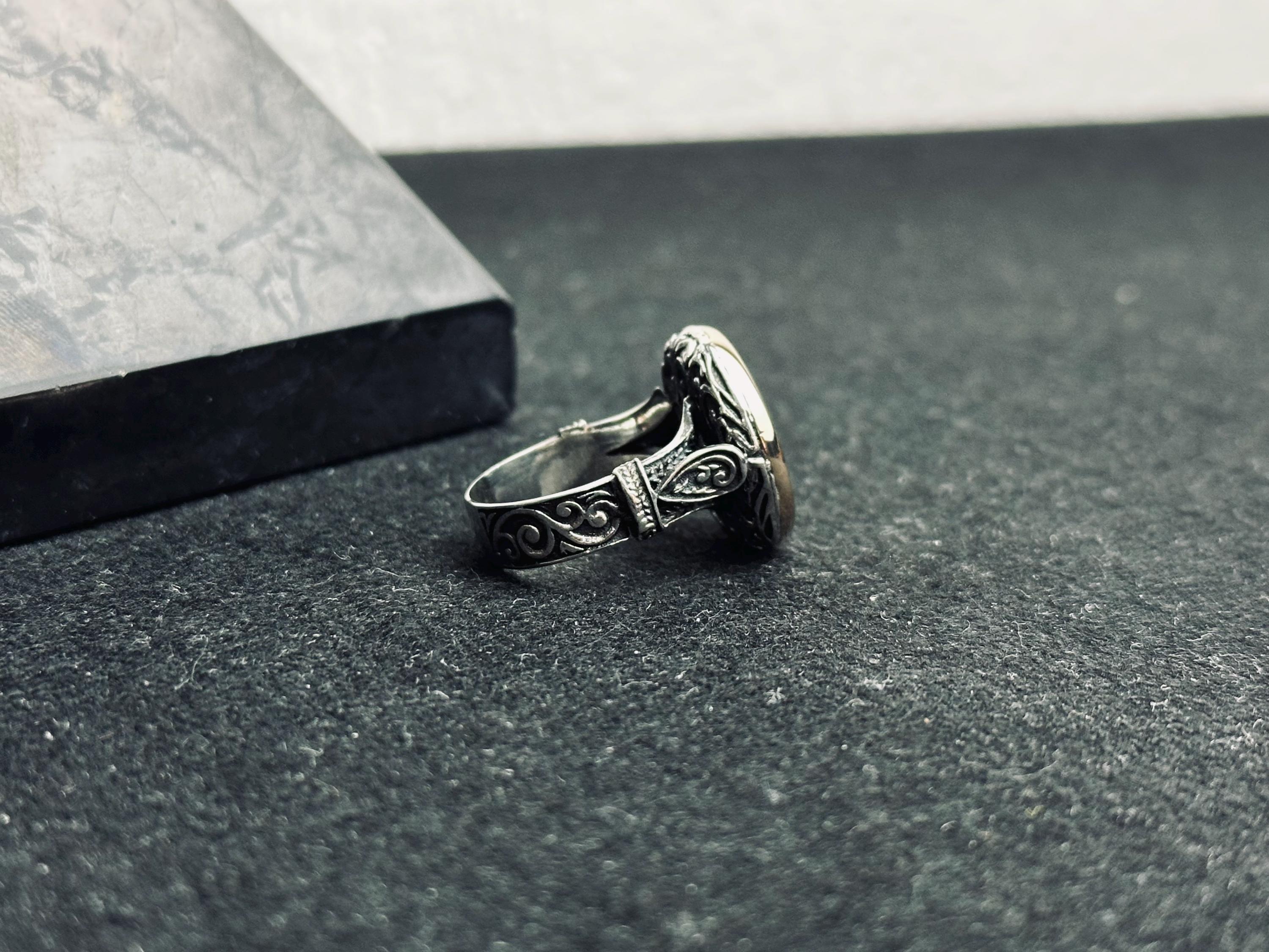 Solomon Seal Ring: Sterling Silver Islamic Talisman - Handmade Design