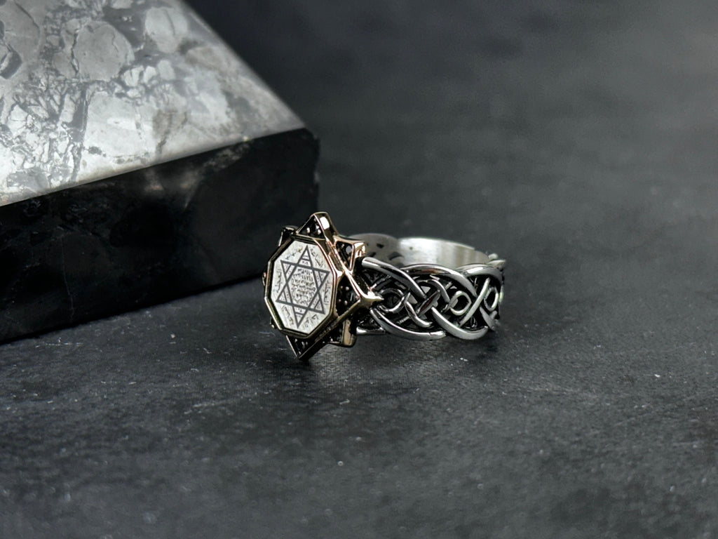Solomon King Ring: Sterling Silver Minimalist Design - Adjustable Fit