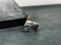Eagle Silver Ring: Oxidized Sterling, Handmade Minimalist Style