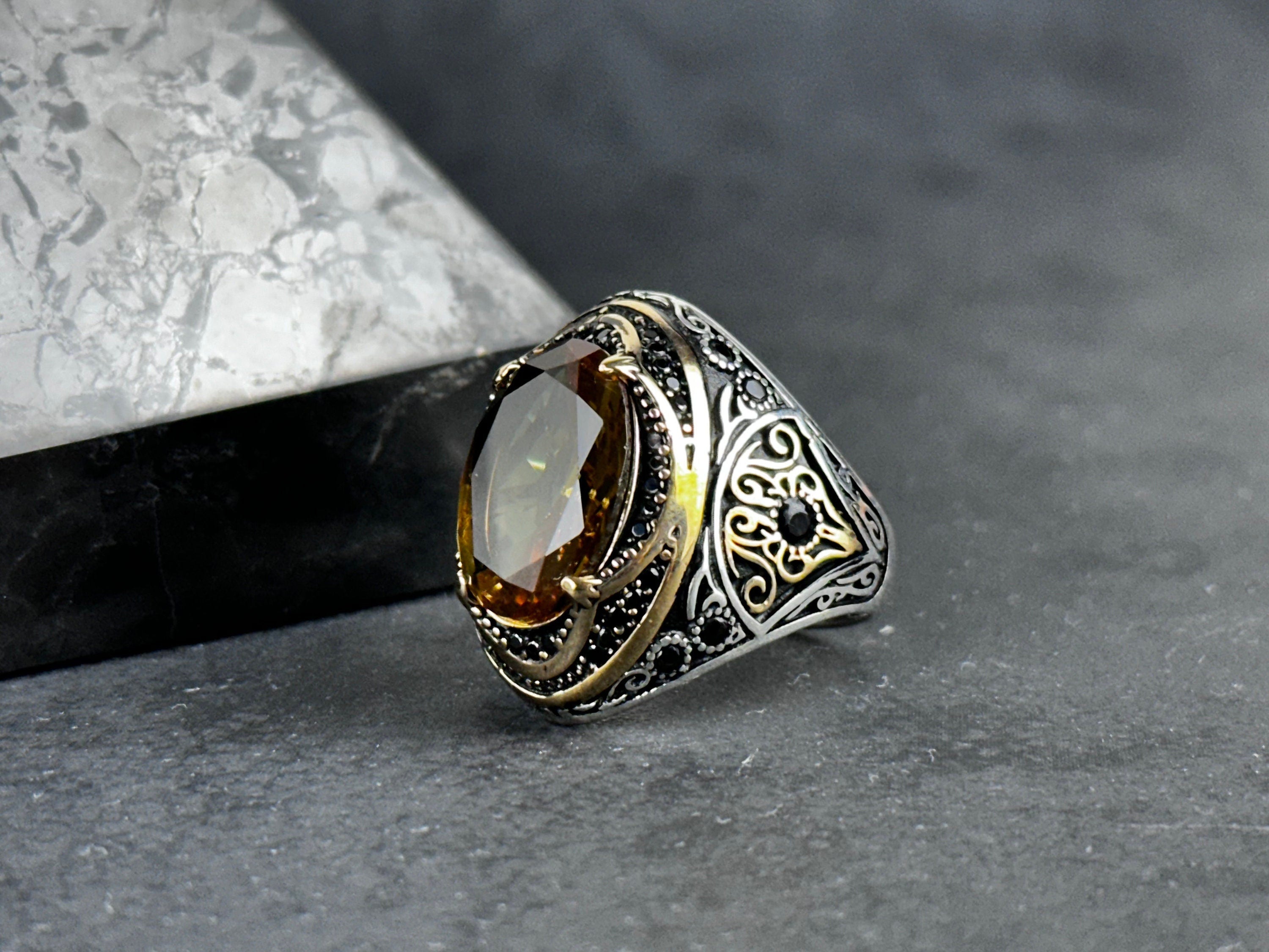 Silver Ring: Handmade with Color-Changing Sultanite - Unique Gift Boxed