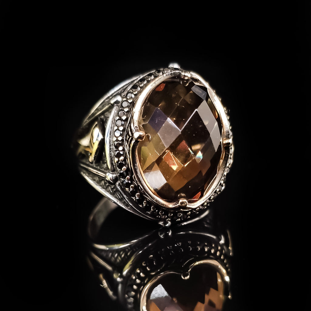 Unisex Sultanit Ring, Sterling Silver (Handmade, Color-Shift Stone)
