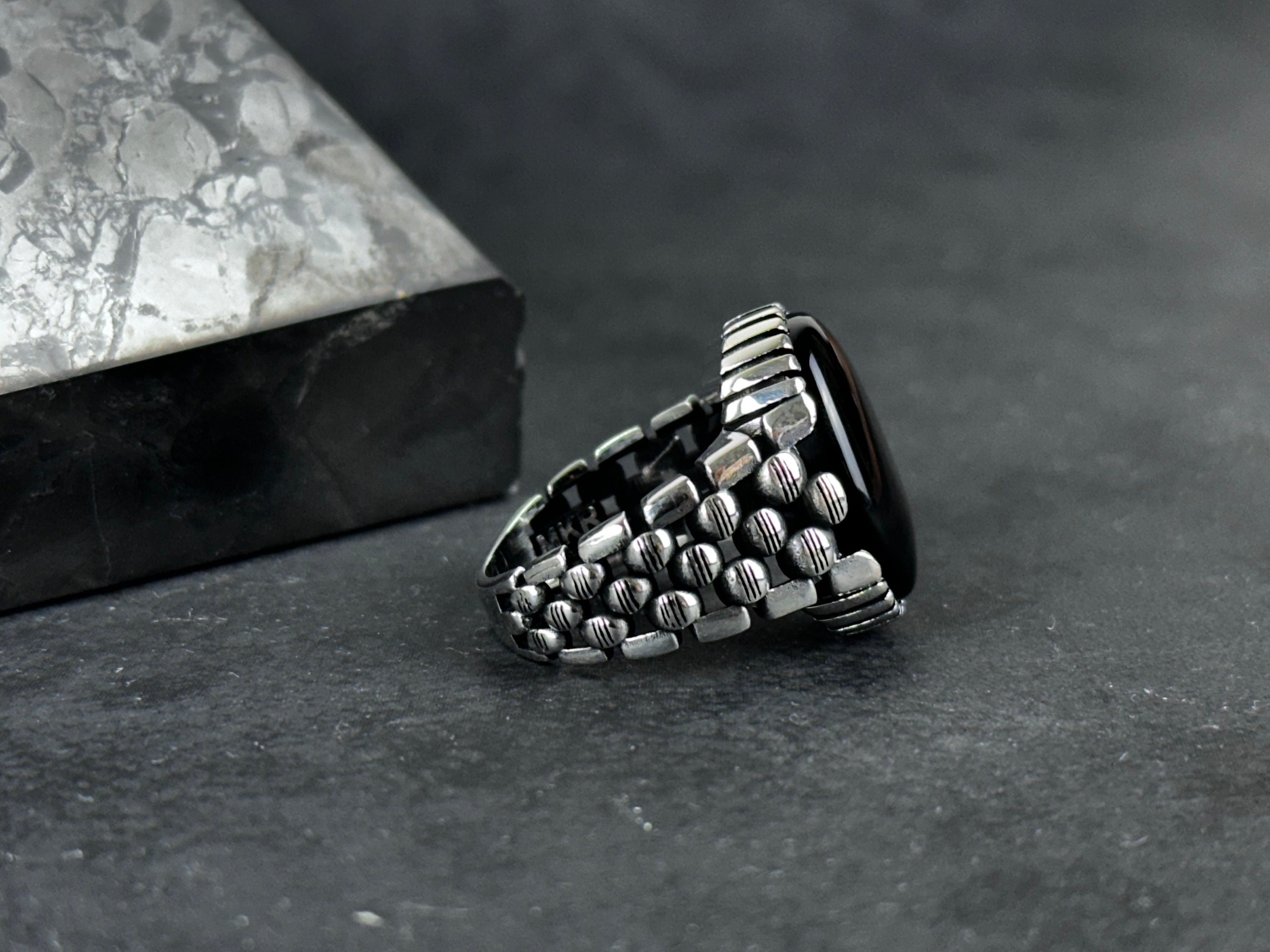 Statement Onyx Ring: Sterling Silver Jewelry (Gift Box Included)