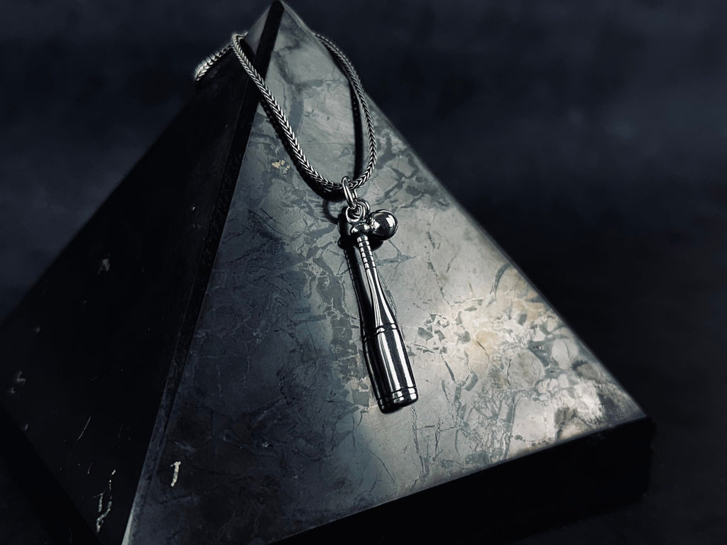 Sterling Silver Baseball Bat Necklace - Simple Sports Pendant