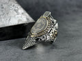 Sterling Silver Solomon's Seal Ring - Adjustable Zihgir Statement