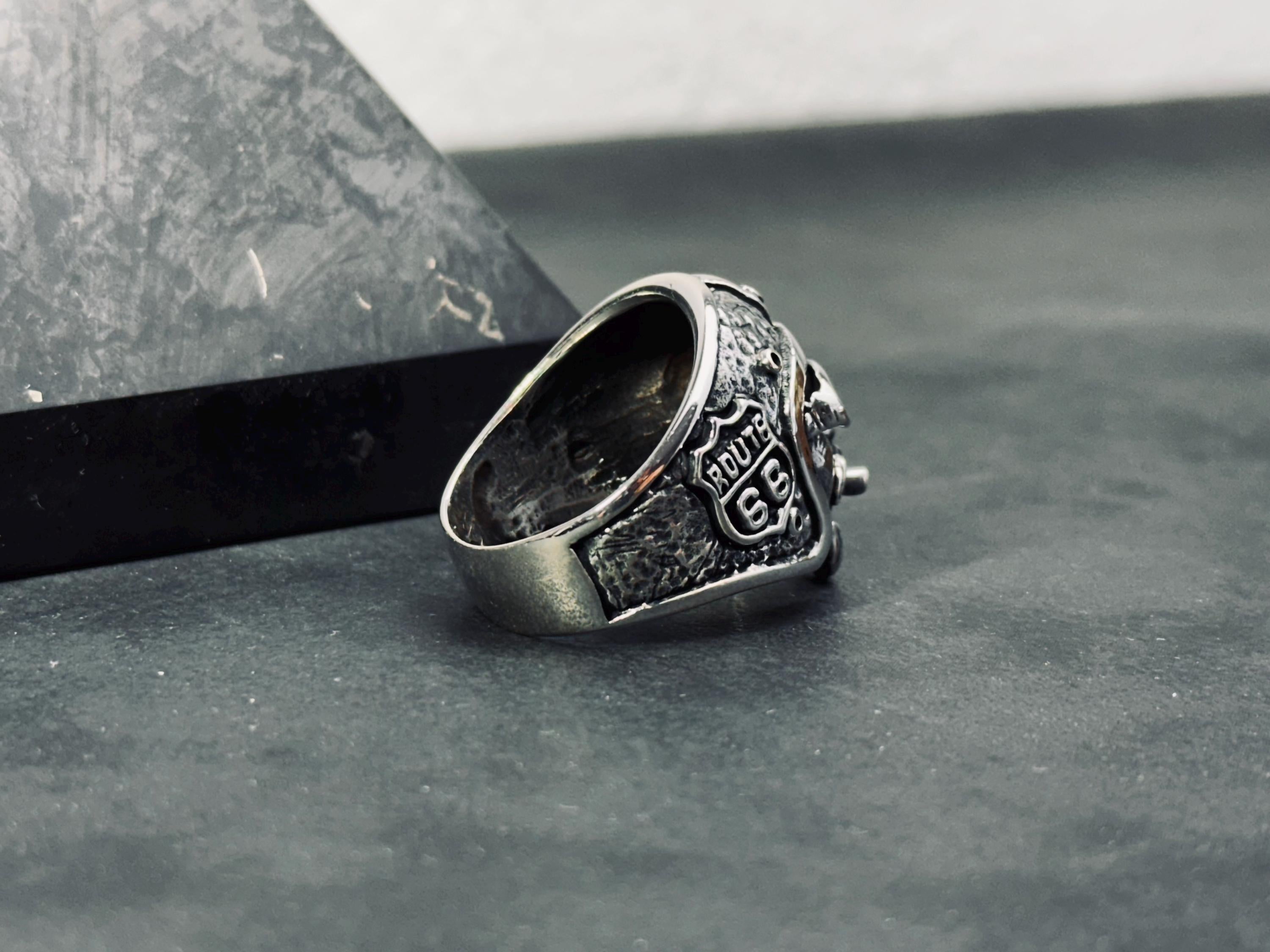 Biker Ring: Sterling Silver Oxidized Style (Handmade Men's Band)