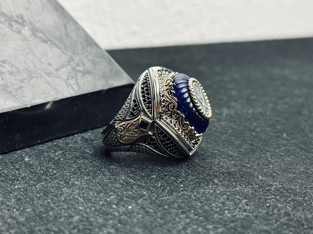 Zulfiqar Double Sword Ring - Handmade Turkish Sterling Silver