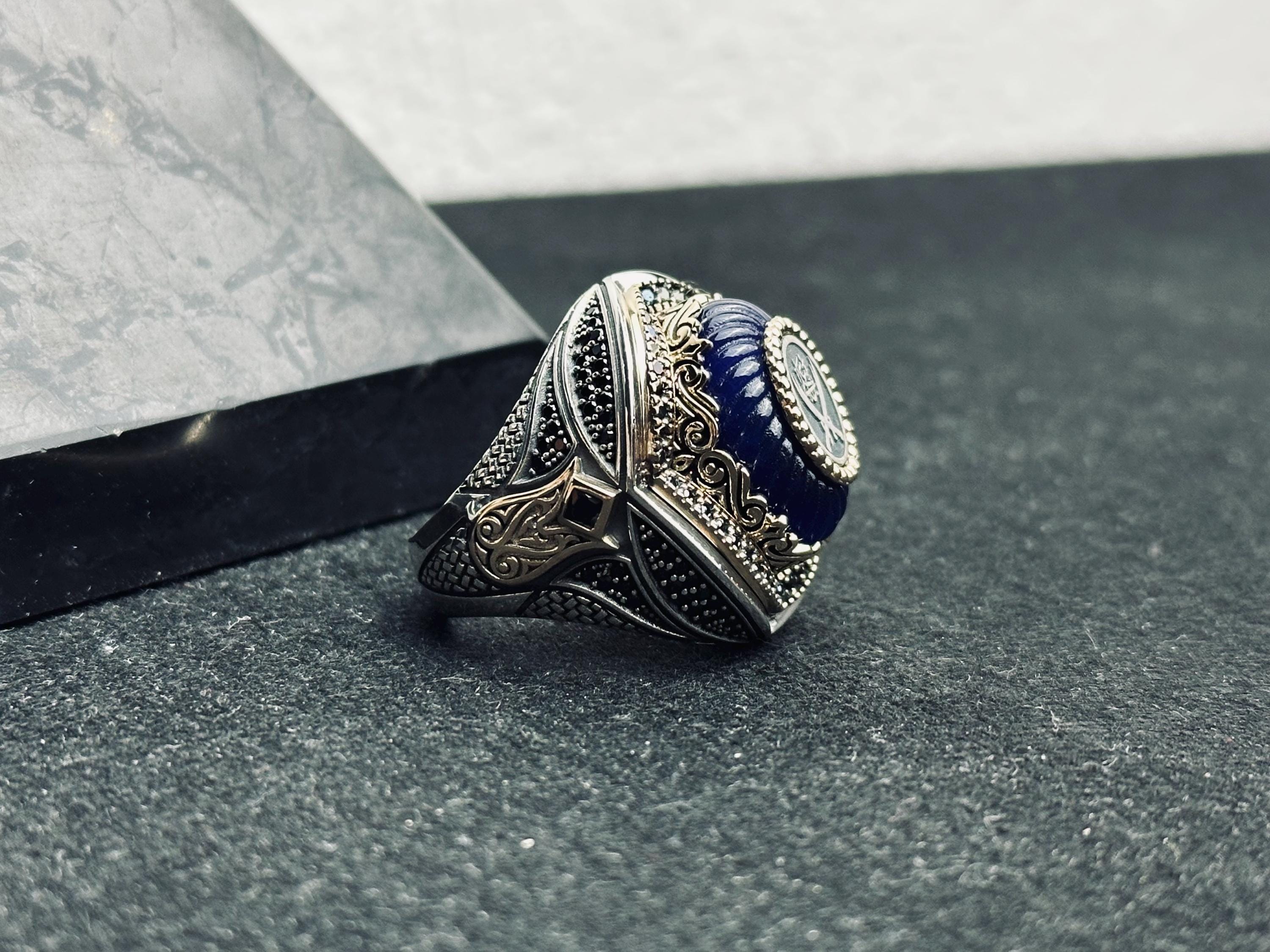 Zulfiqar Double Sword Ring - Handmade Turkish Sterling Silver